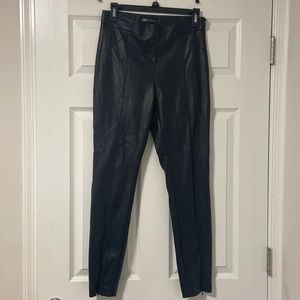 Zara leather skinny pants